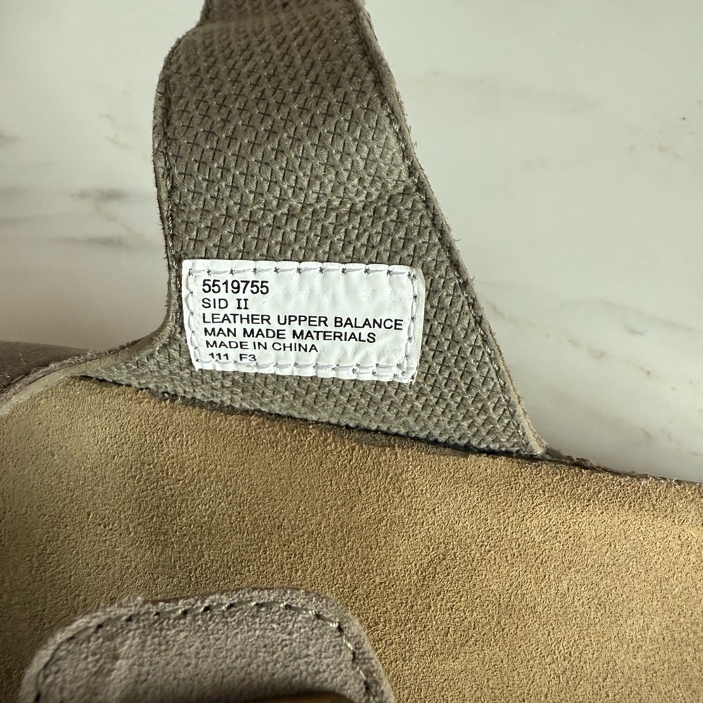 New Faded glory Men’s slippers sandals leather Cork footbed Gold Buckles Size 9 - Picture 4 of 11